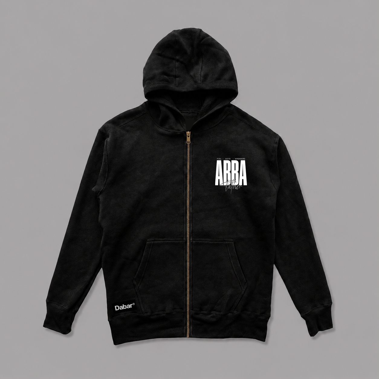 Hoodie Zipup black "ABBA" (Fit Regular)