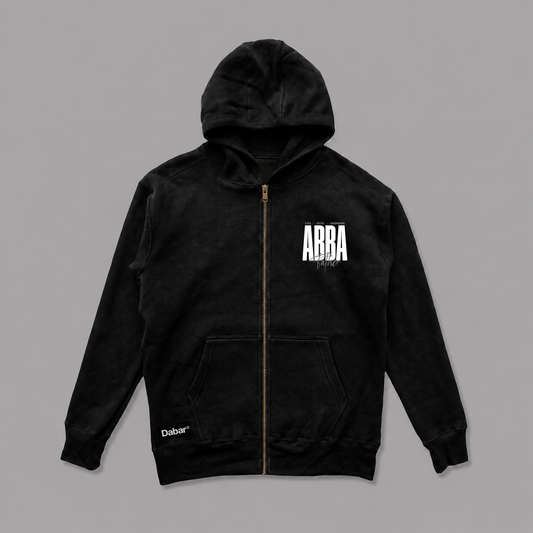 Hoodie Zipup black "ABBA" (Fit Regular)