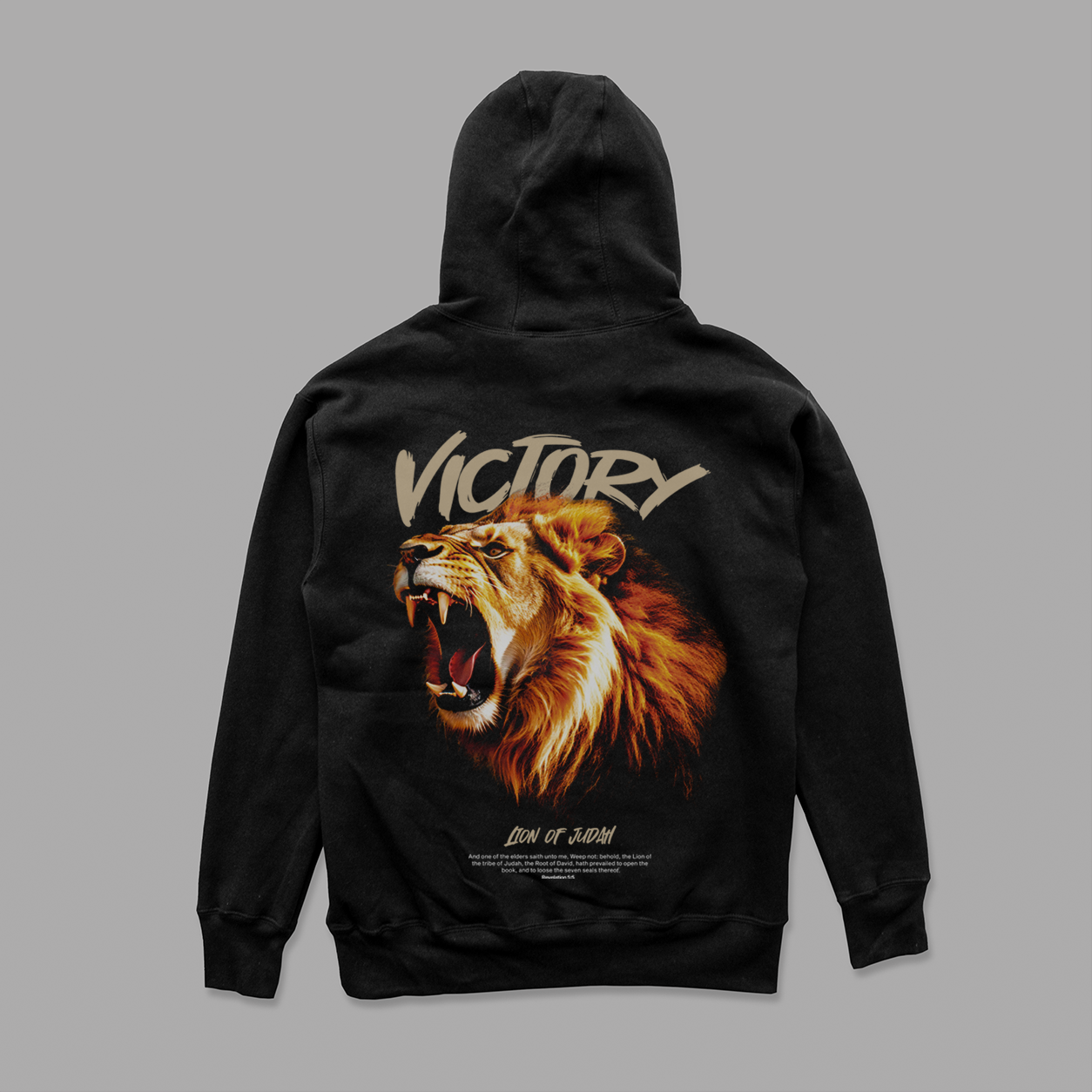 Hoodie Zipup black "VICTORY" (Fit Regular)