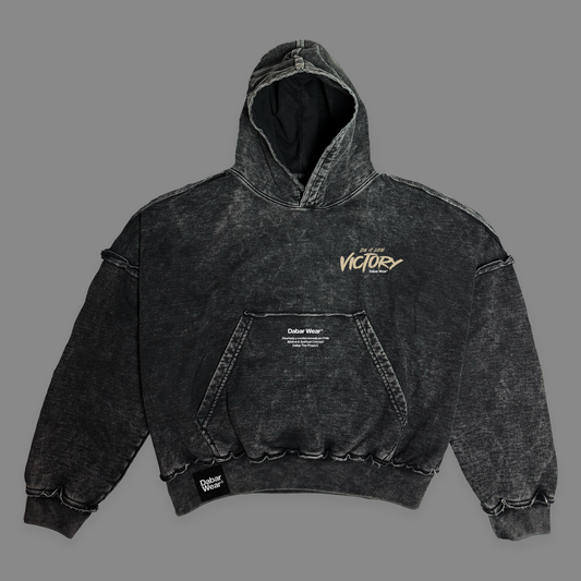 Hoodie Boxy Stone wash VICTORY