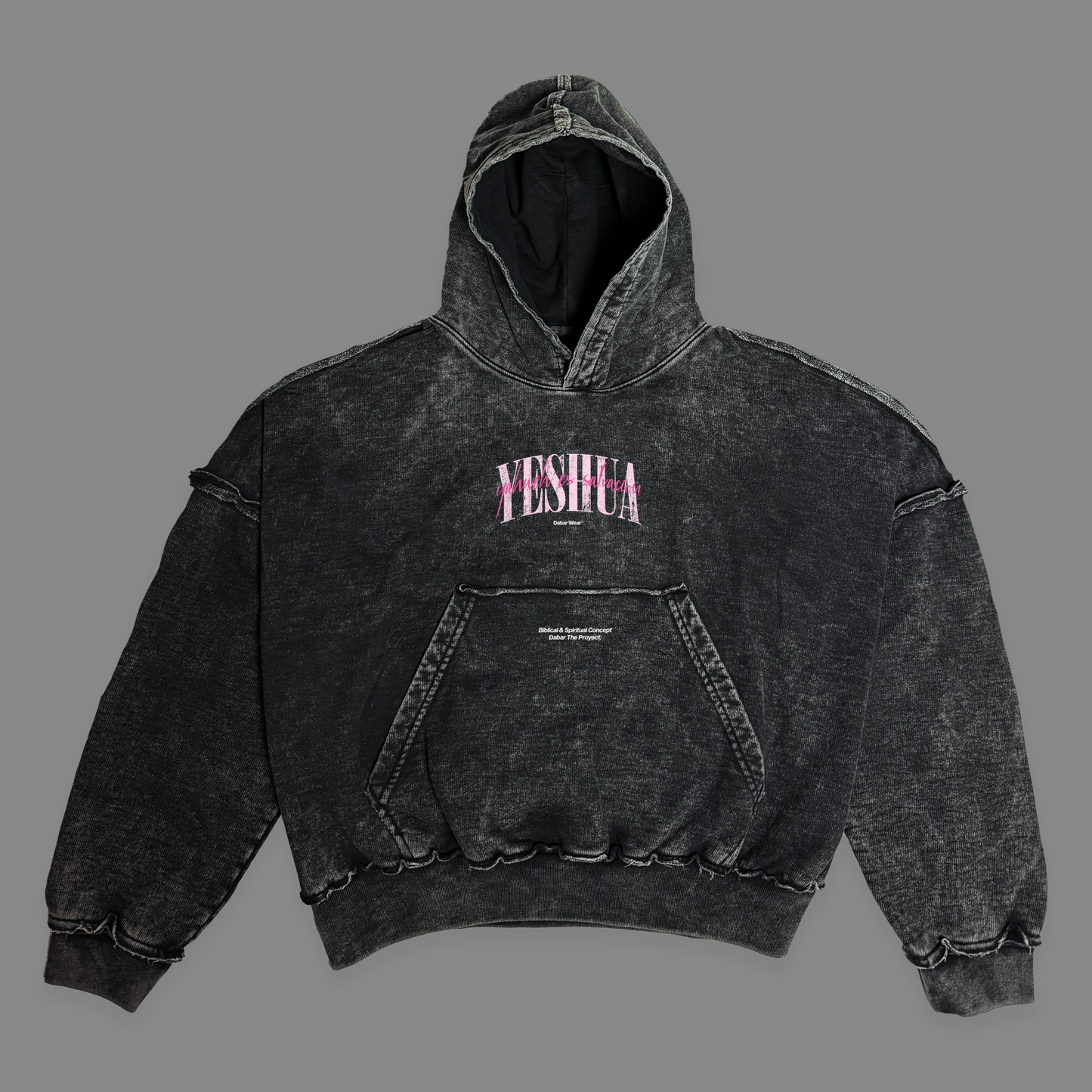 Hoodie Boxy Stonewash YESHUA PINK
