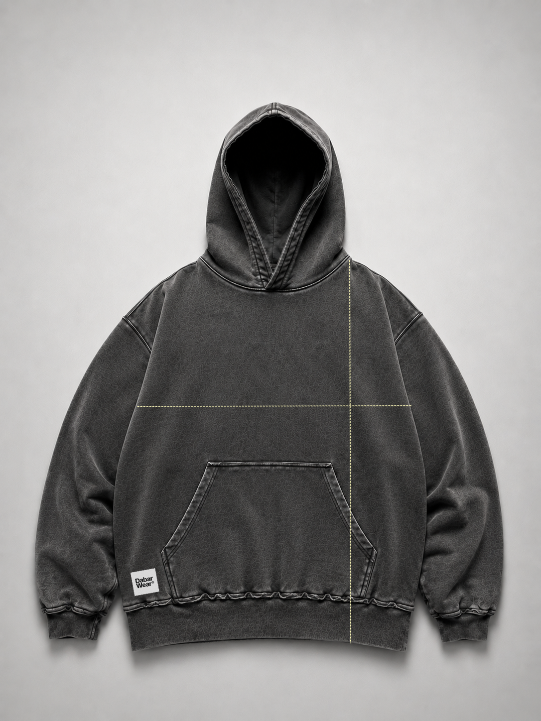 Hoodie Stonewash Distressed ELEMENTO X DABAR "TODAVIA DIOS" (Fit Relaxed)