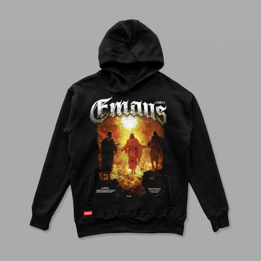 Hoodie relaxed negro EMAUS