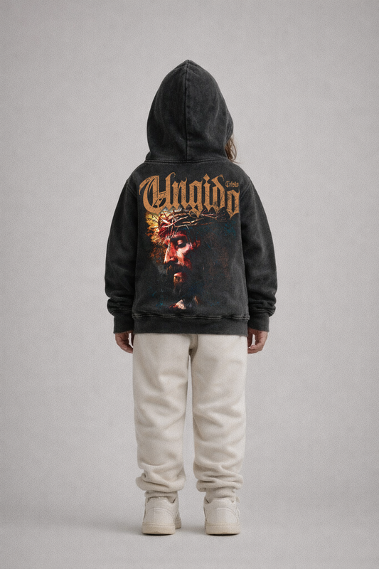 Hoodie KIDS acid wash relaxed fit UNGIDO