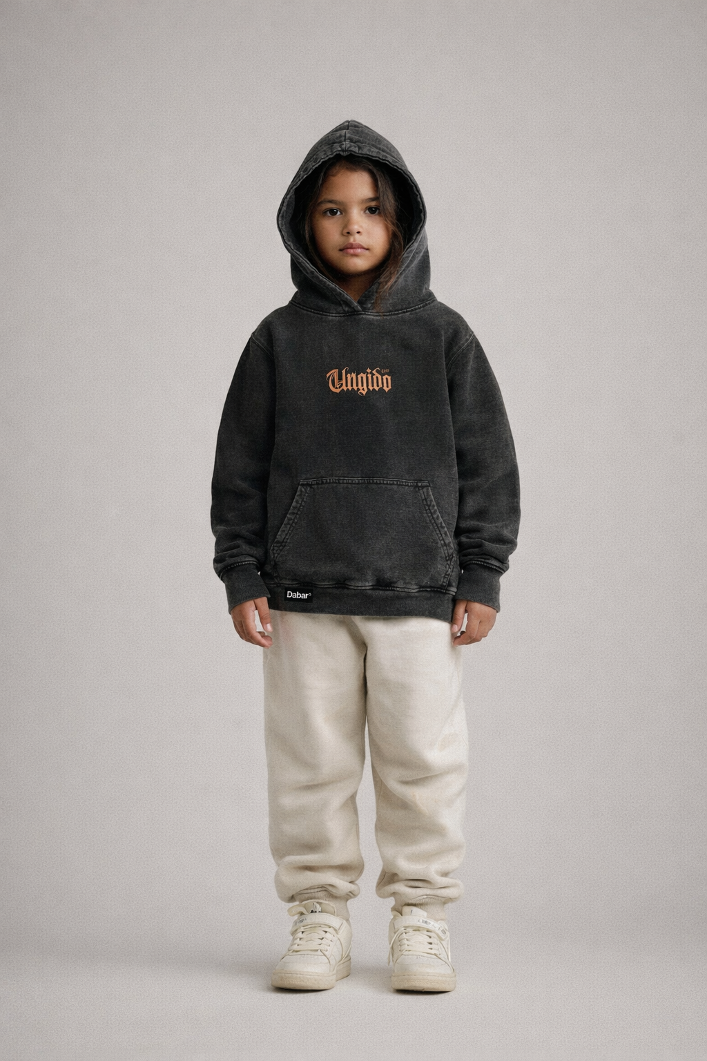 Hoodie KIDS acid wash relaxed fit UNGIDO