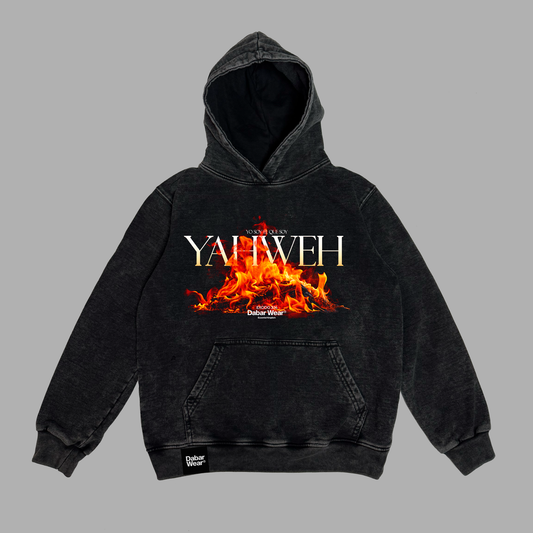Hoodie Niño acid wash relaxed fit YAHWEH