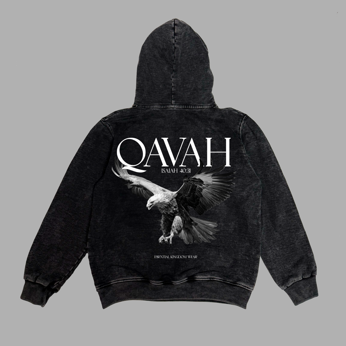 Hoodie Niño acid wash relaxed fit QAVAH