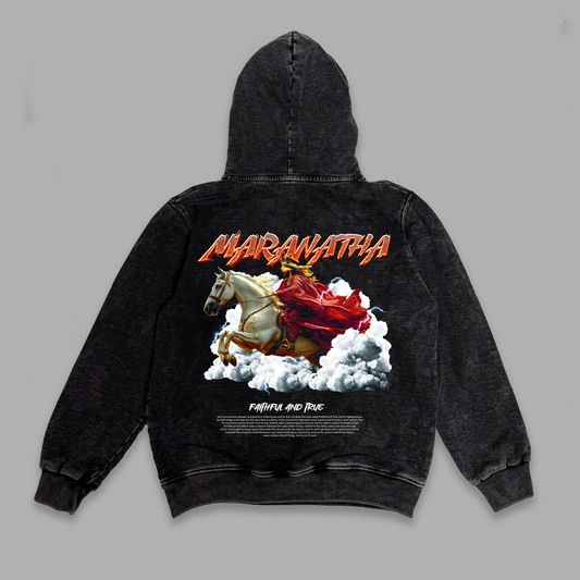 Hoodie Niño acid wash relaxed fit MARANATHA