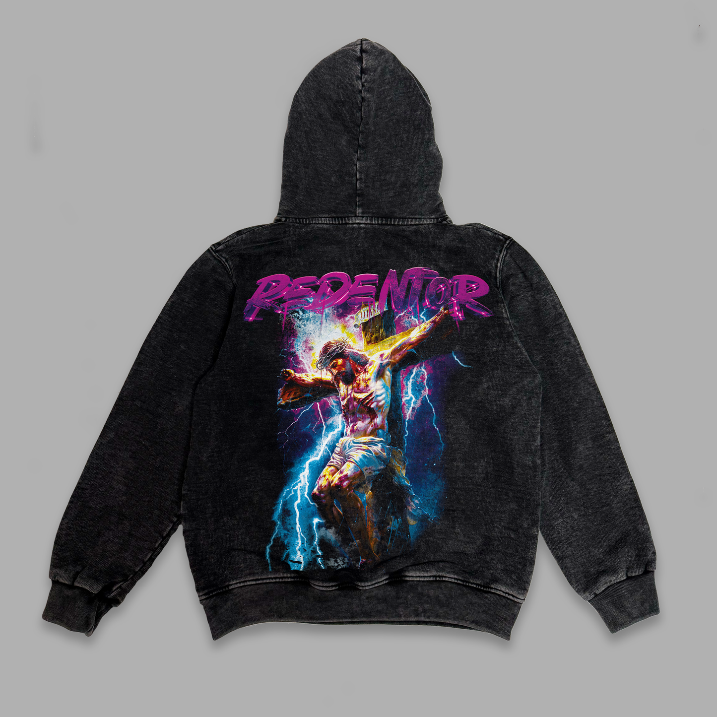 Hoodie Niño acid wash relaxed fit REDENTOR