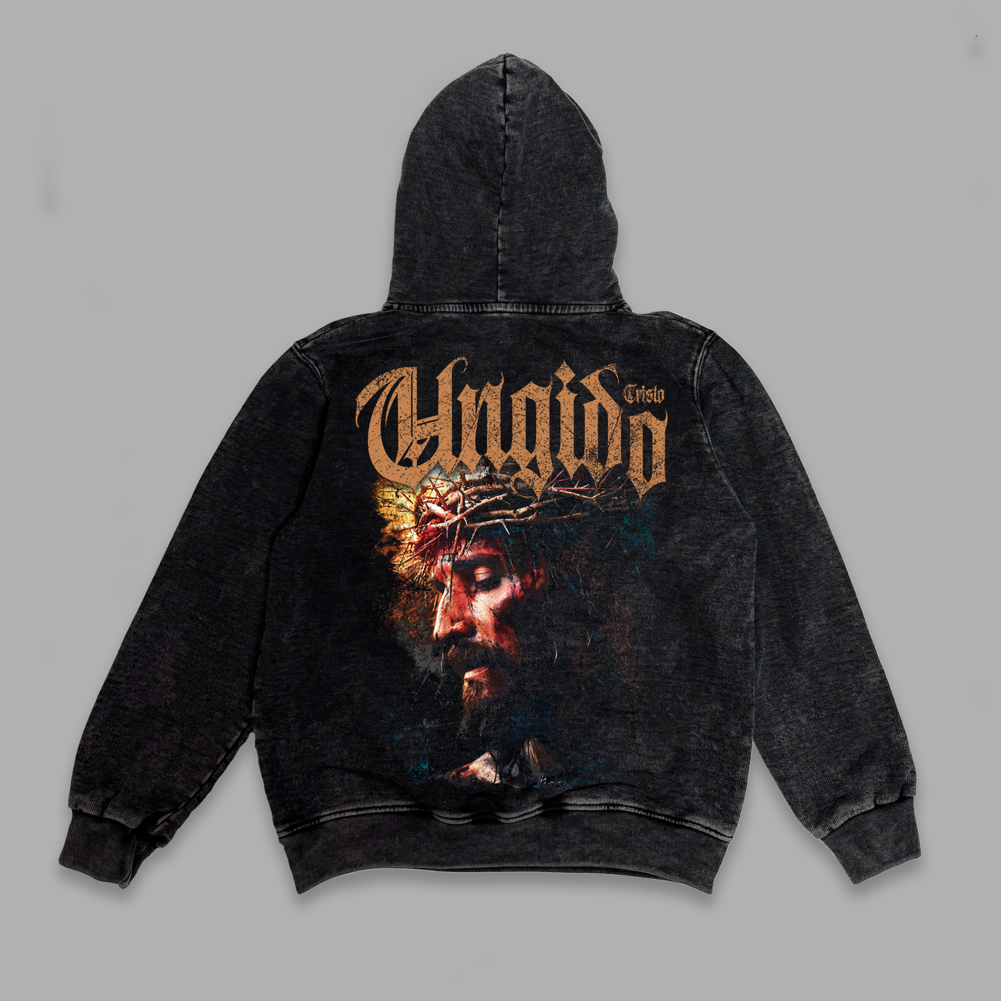 Hoodie Niño acid wash relaxed fit UNGIDO