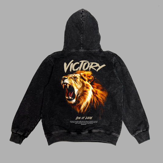 Hoodie Niño acid wash relaxed fit VICTORY