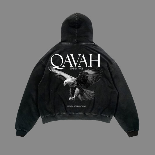 Hoodie Acid Wash QAVAH