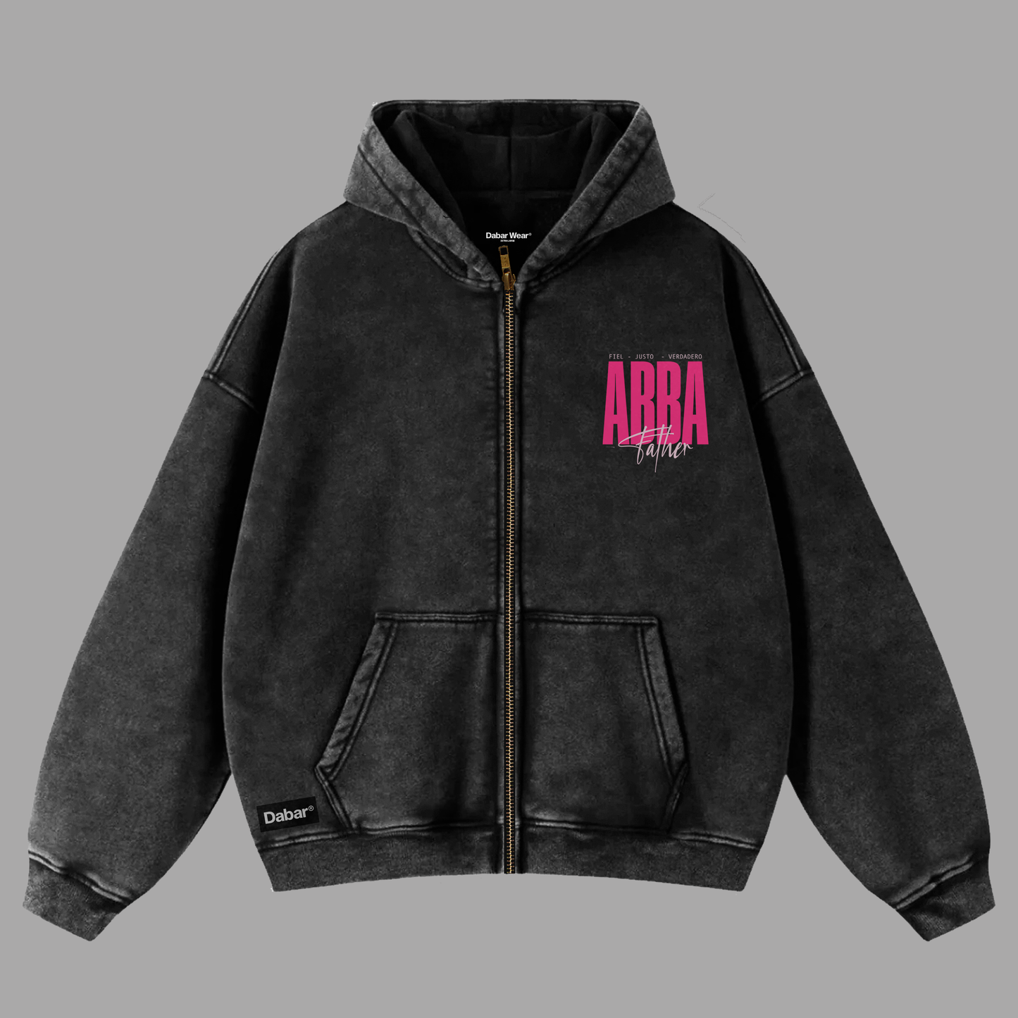 Hoodie Boxy Zipup ABBA PINK + Baggy Pant Dabar