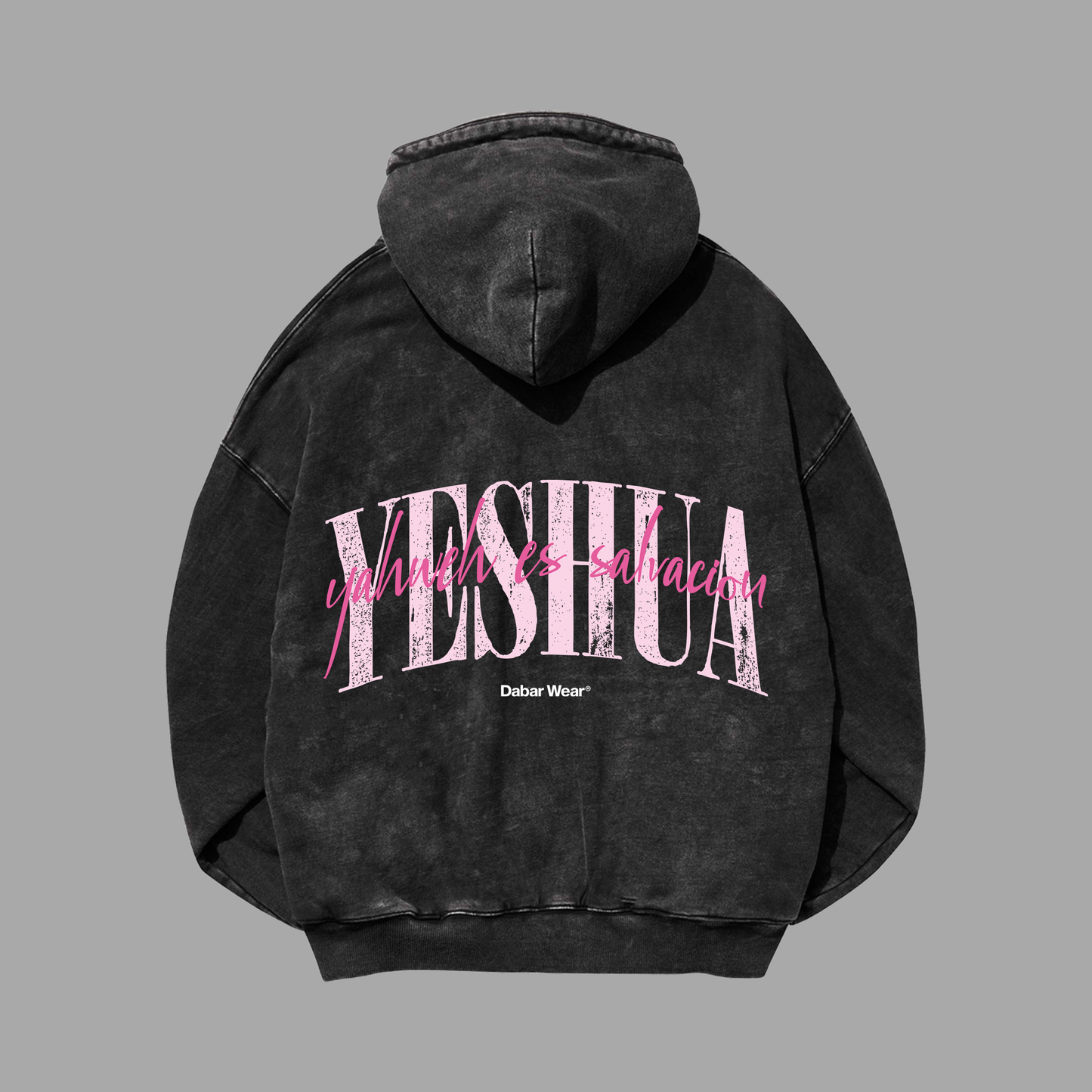 Hoodie Boxy Zip up acid wash YESHUA