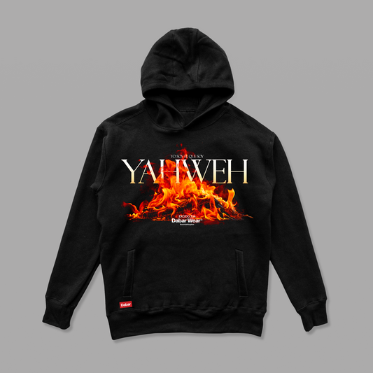 Hoodie relaxed negro YAHWEH