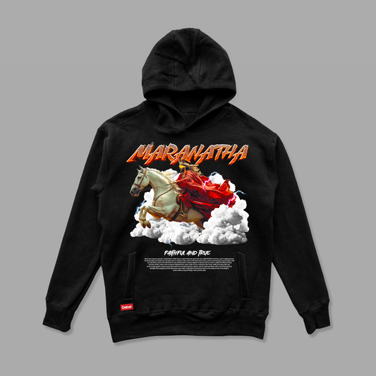 Hoodie relaxed negro MARANATHA