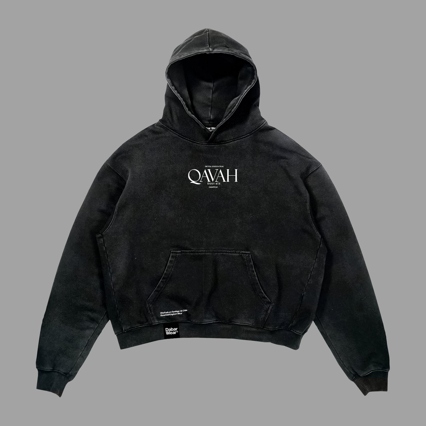 Hoodie Acid Wash QAVAH