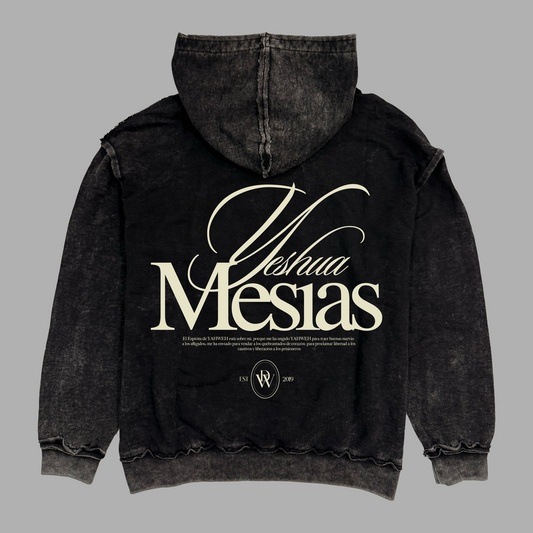 Hoodie Relaxed Stonewash Distressed MESIAS (Unisex)