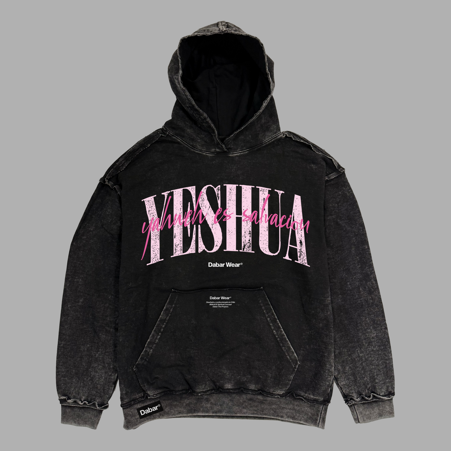 Hoodie Relaxed Stonewash Distressed YESHUA (Unisex)