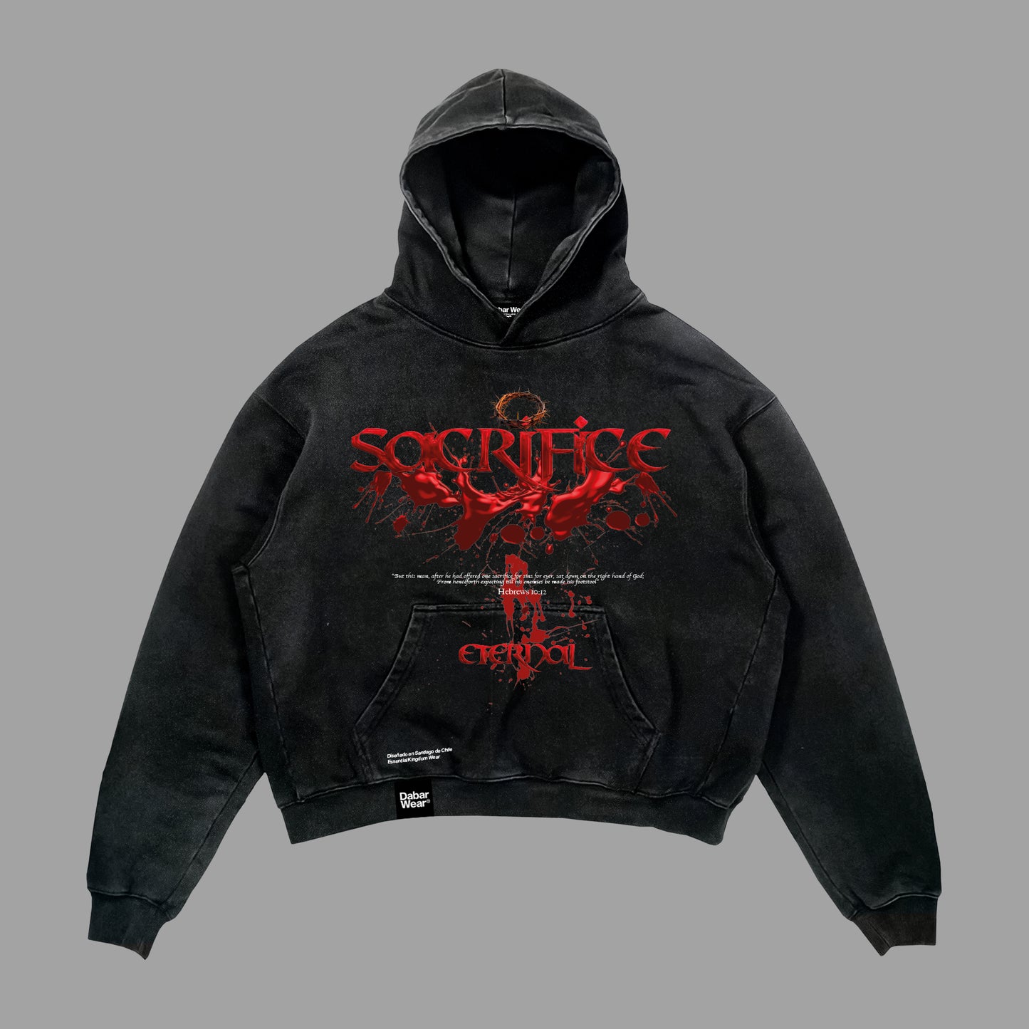 Hoodie Acid Wash Eternal Sacrifice