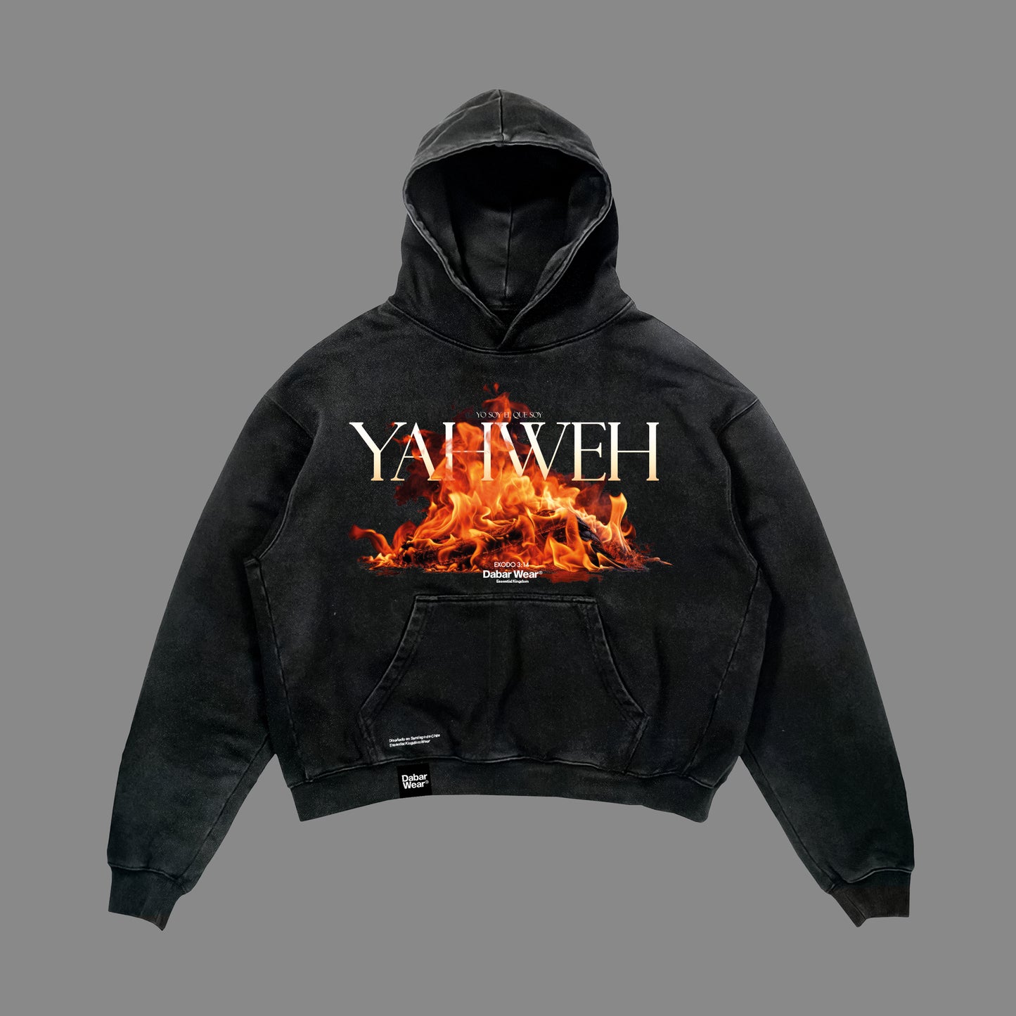 Hoodie Acid Wash Relaxed fit YAHWEH