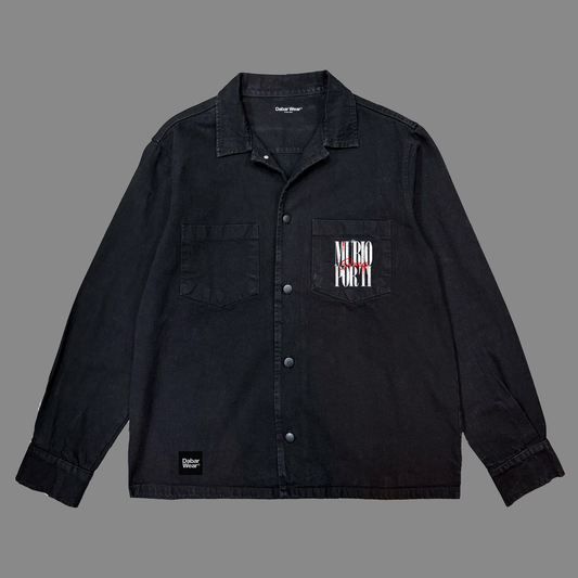 Overshirt Jeans negro lavado Relaxed Fit MURIO POR TI