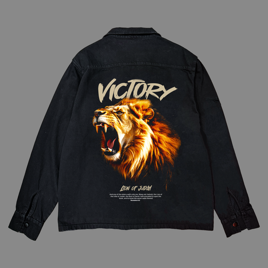 Overshirt Jeans negro lavado Relaxed Fit VICTORY