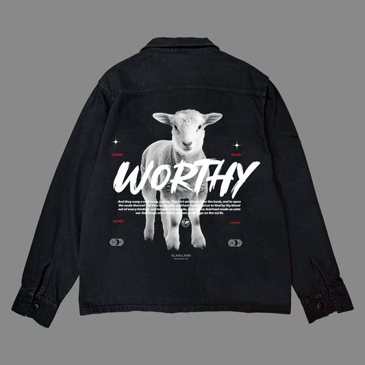 Overshirt Jeans negro lavado Relaxed Fit WORTHY
