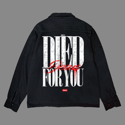 Overshirt Jeans negro lavado Relaxed Fit DIED FOR YOU