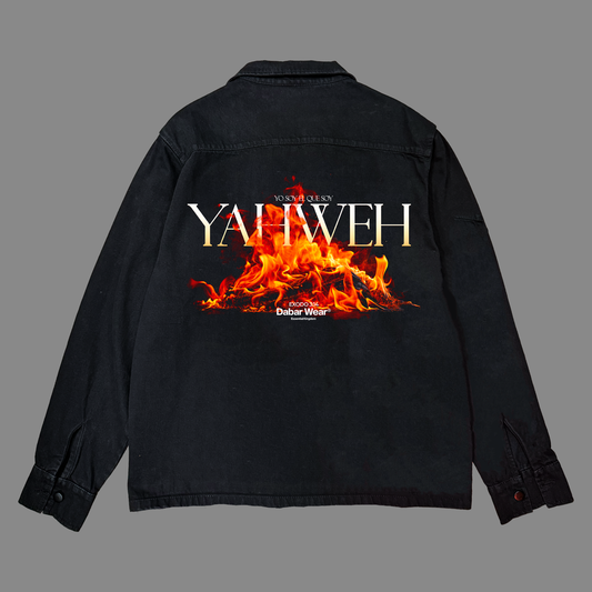 Overshirt Jeans negro lavado Relaxed Fit YAHWEH
