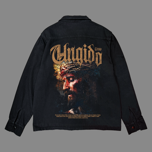 Overshirt Jeans negro lavado Relaxed Fit UNGIDO