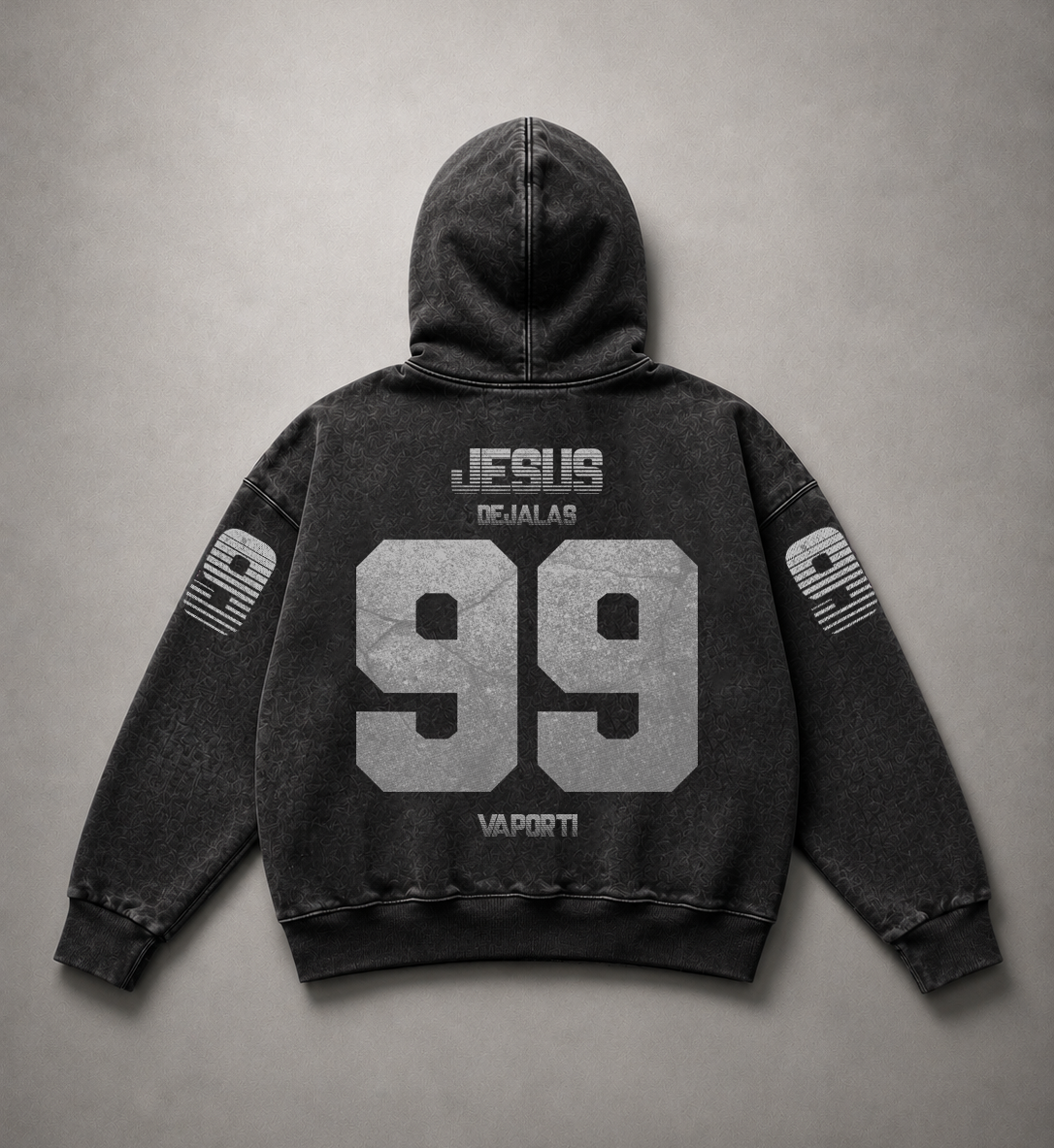 Hoodie Pocketless Stonewash SILVER HEAVYWEIGHT "99" (Fit Oversize)
