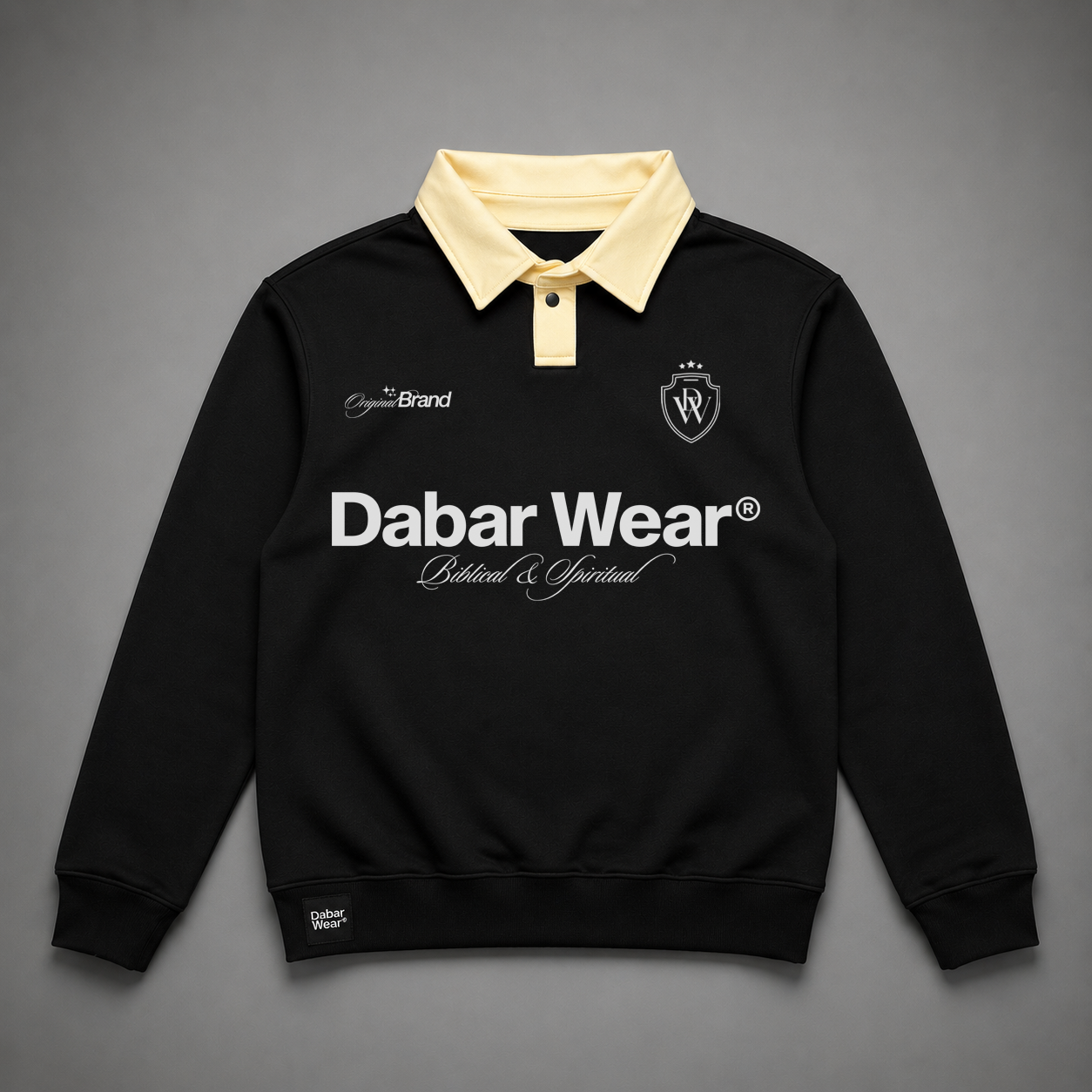 Polo Crewneck Beige "DABARWEAR® ORIGINAL BRAND" (Fit Regular)