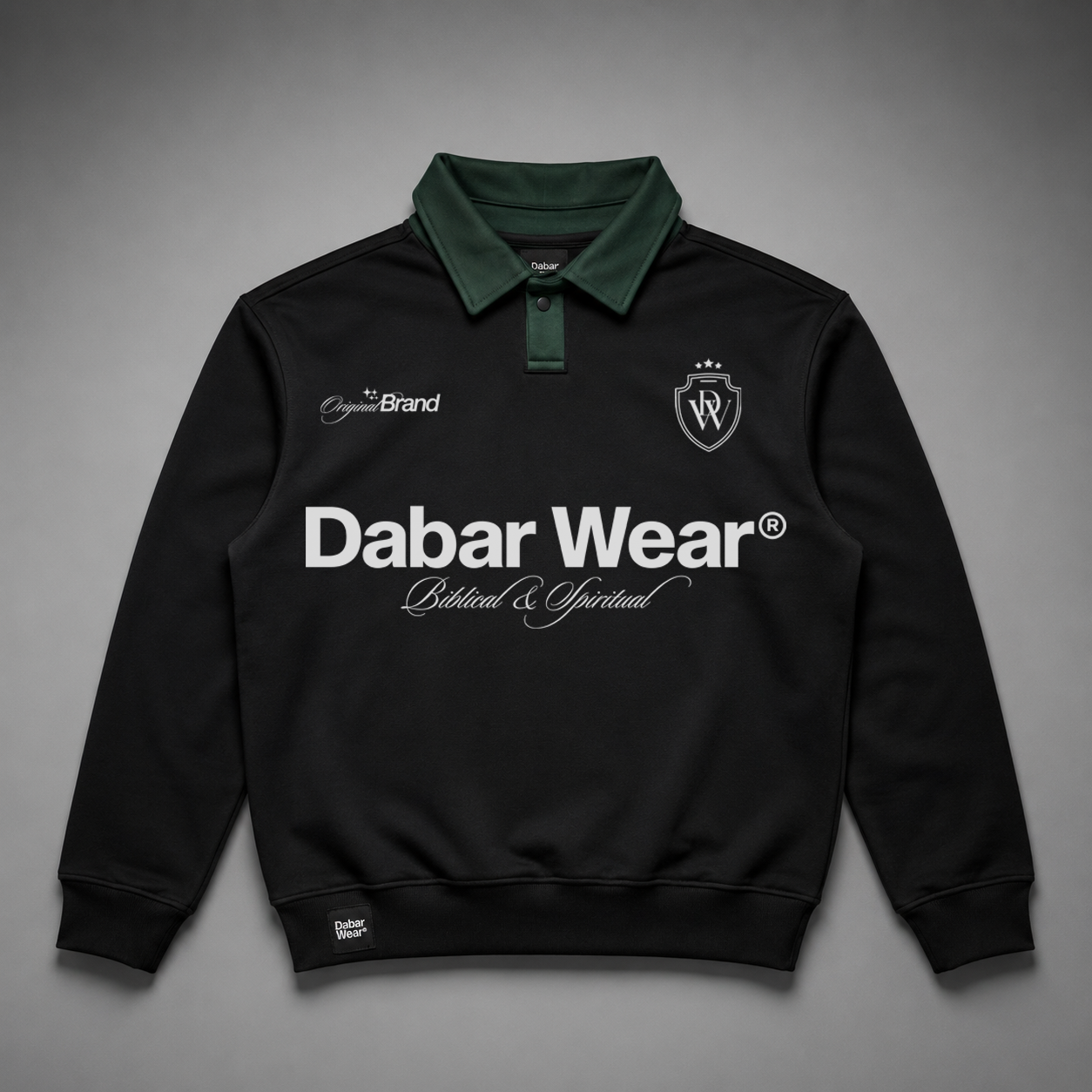 Polo Crewneck "DABARWEAR® Green ORIGINAL BRAND" (Fit Regular)