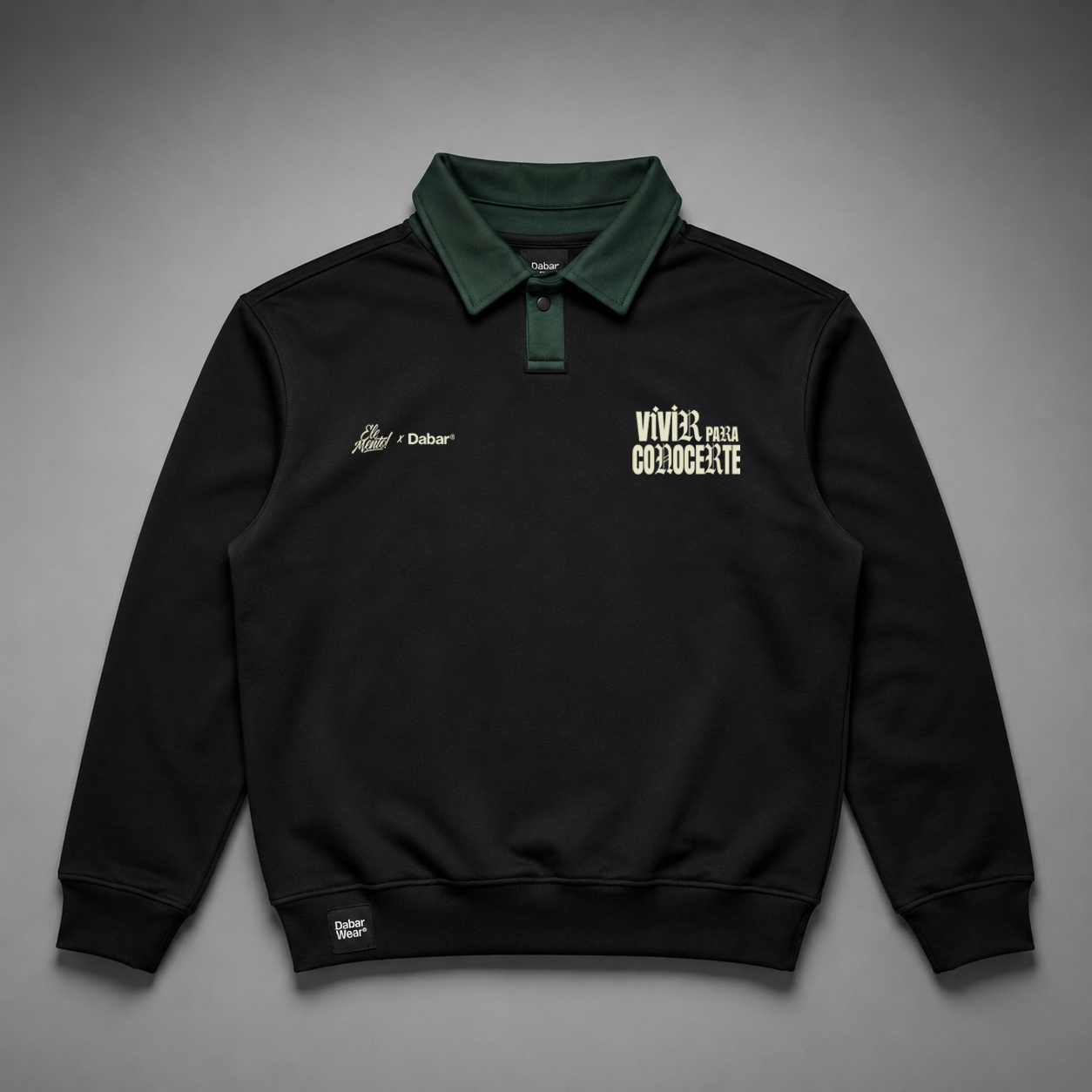 Polo Crewneck Green "VIVIR PARA CONOCERTE" (Fit Regular)