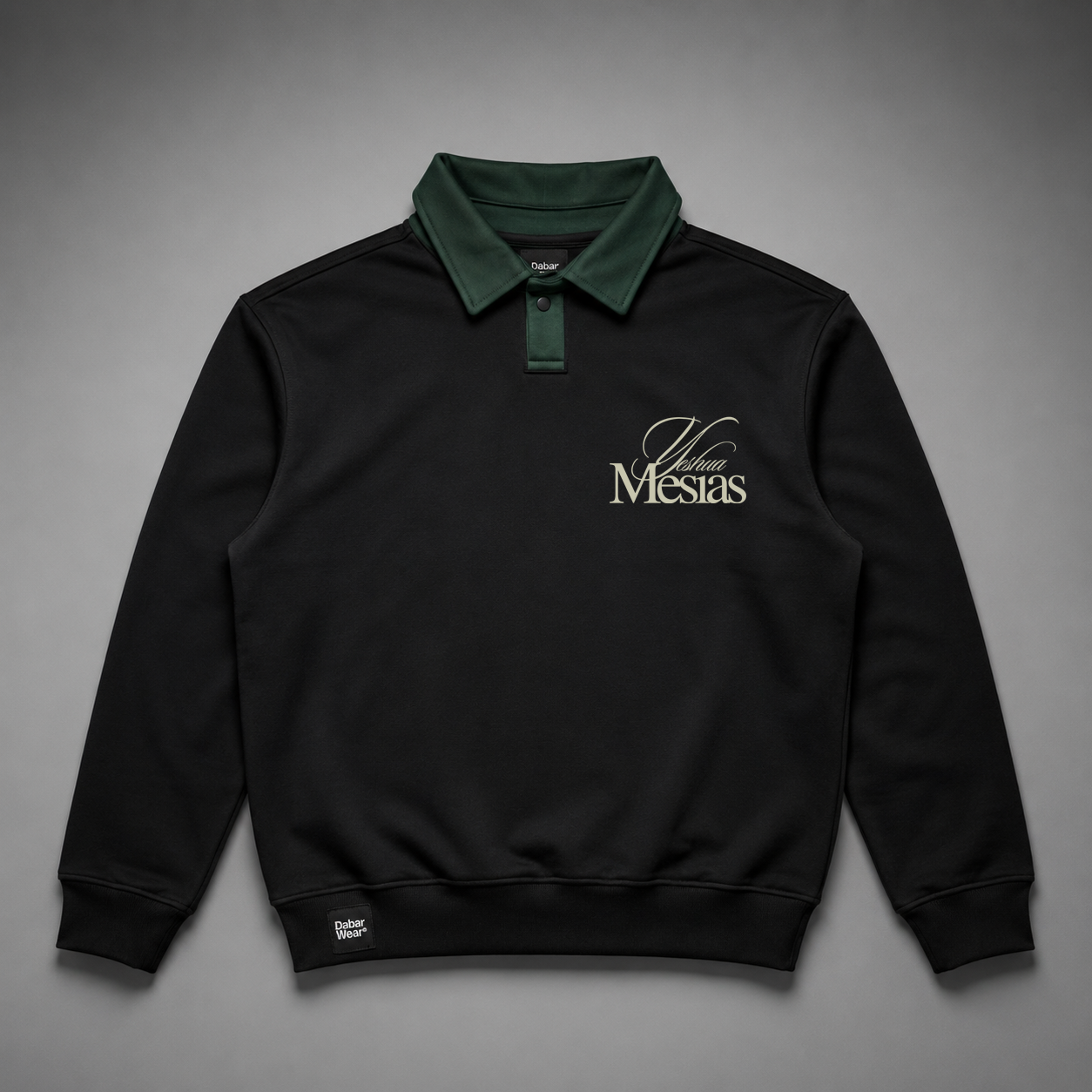 Polo Crewneck green "MESIAS" (Fit Regular)