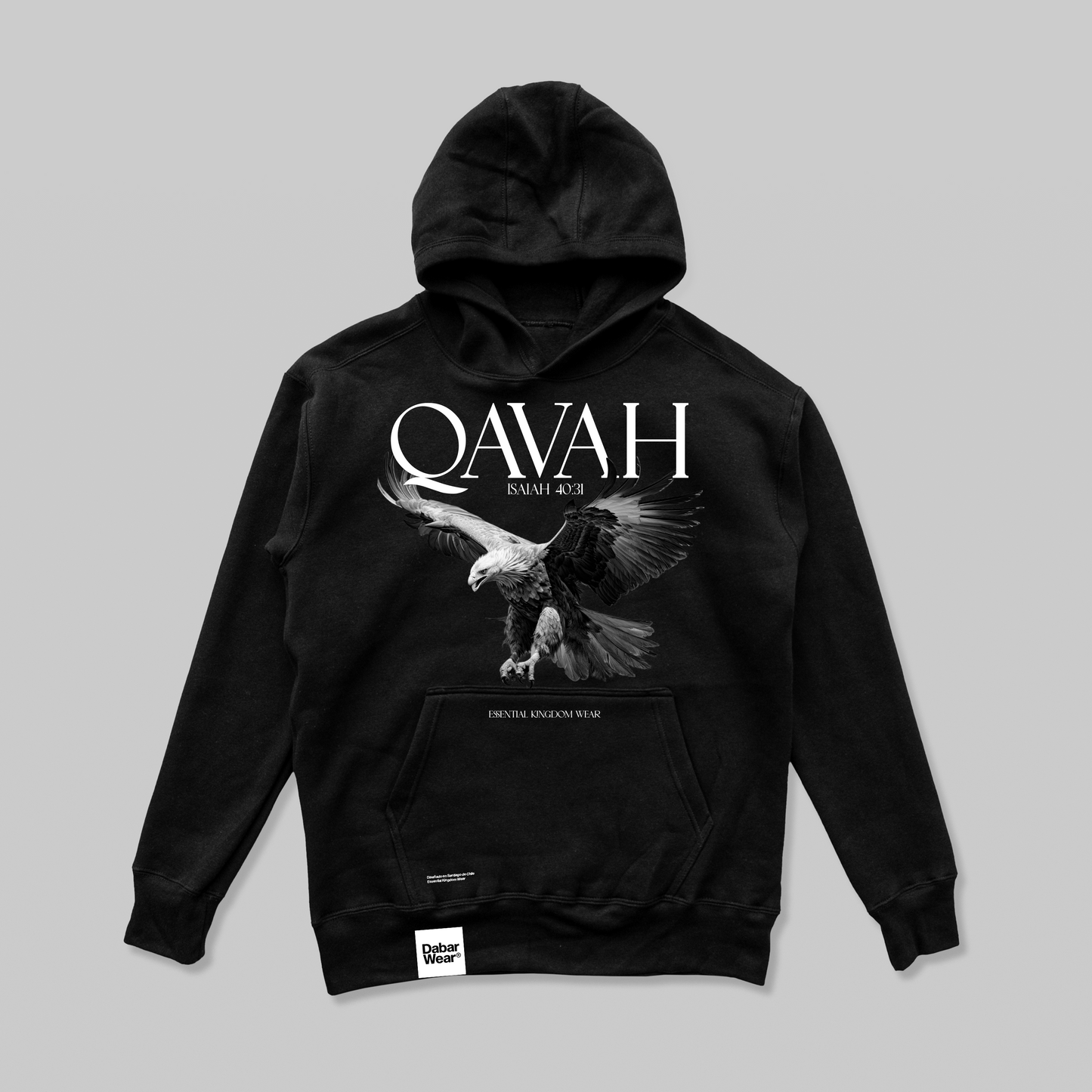 Hoodie Relaxed fit QAVAH Black