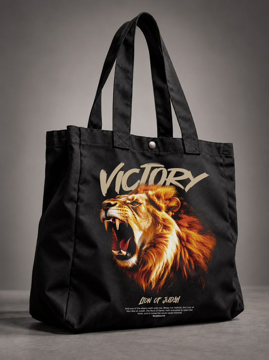 ToteBag Black "VICTORY" (Grande 45x41 cm)