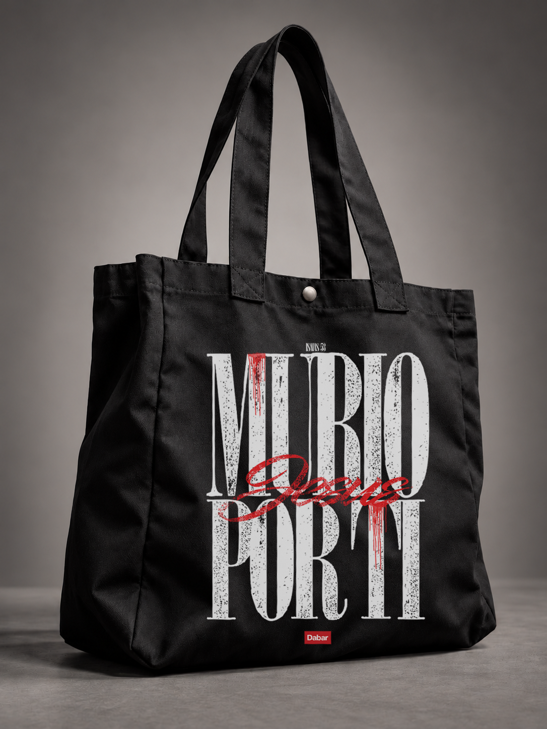 ToteBag Black "MURIO POR TI" (Grande 45x41 cm)