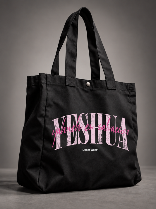ToteBag Black "YESHUA" (Grande 45x41 cm)