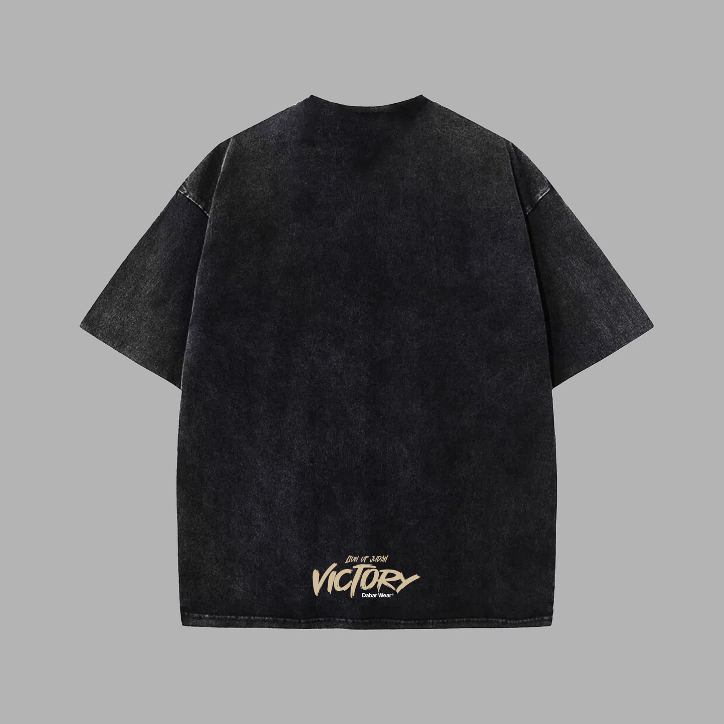 Tshirt Kids Stonewash black “VICTORY” (Fit Relaxed)