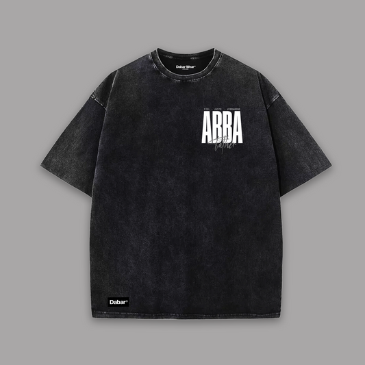Tshirt Kids acid wash black ABBA