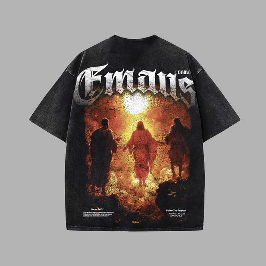 Tshirt Kids acid wash black EMAUS