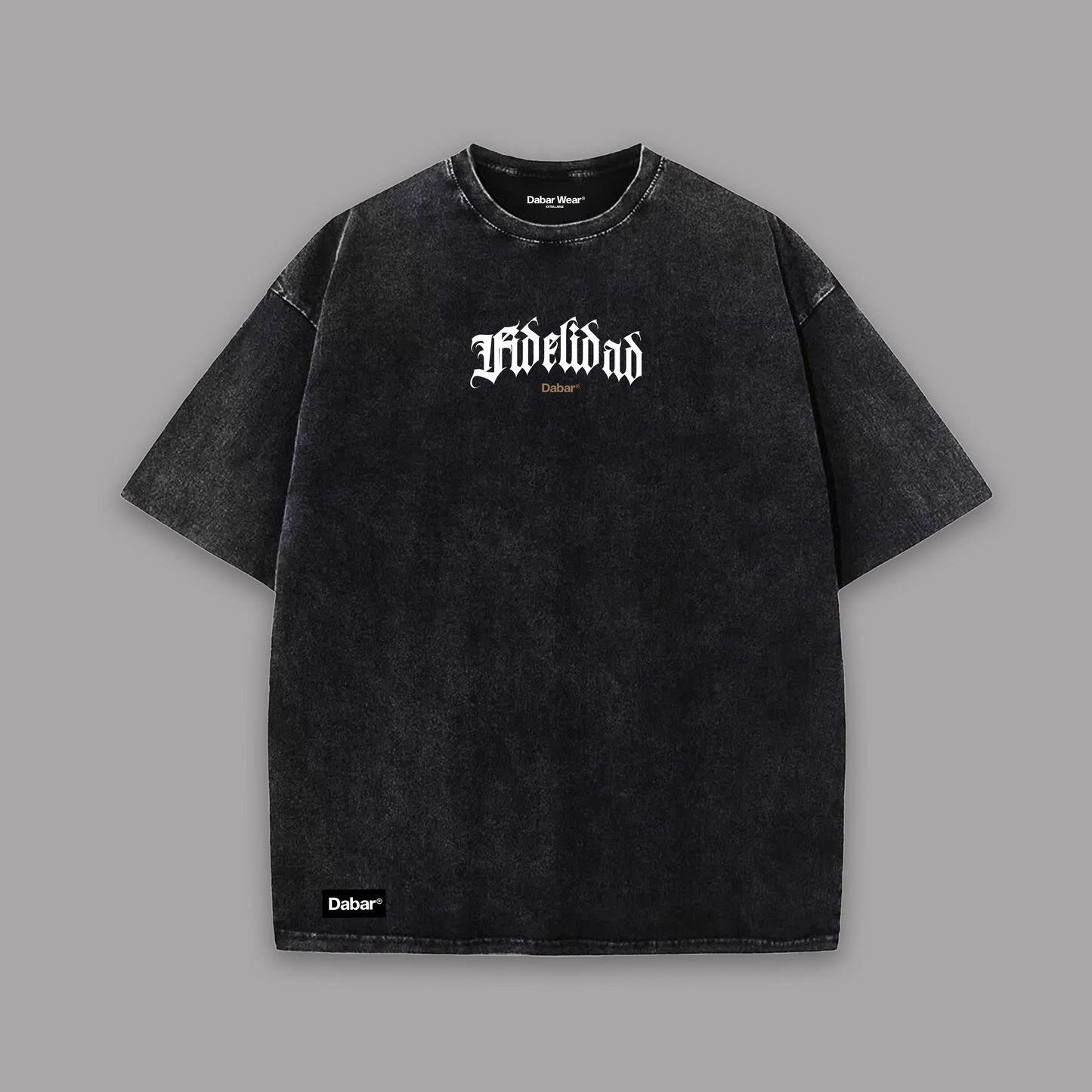 Tshirt Kids acid wash black FIDELIDAD
