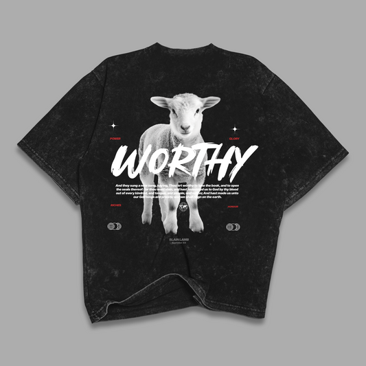 Tshirt acid wash Relaxed Black WORTHY