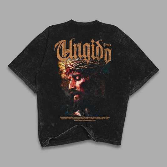 Tshirt acid wash Relaxed Black UNGIDO