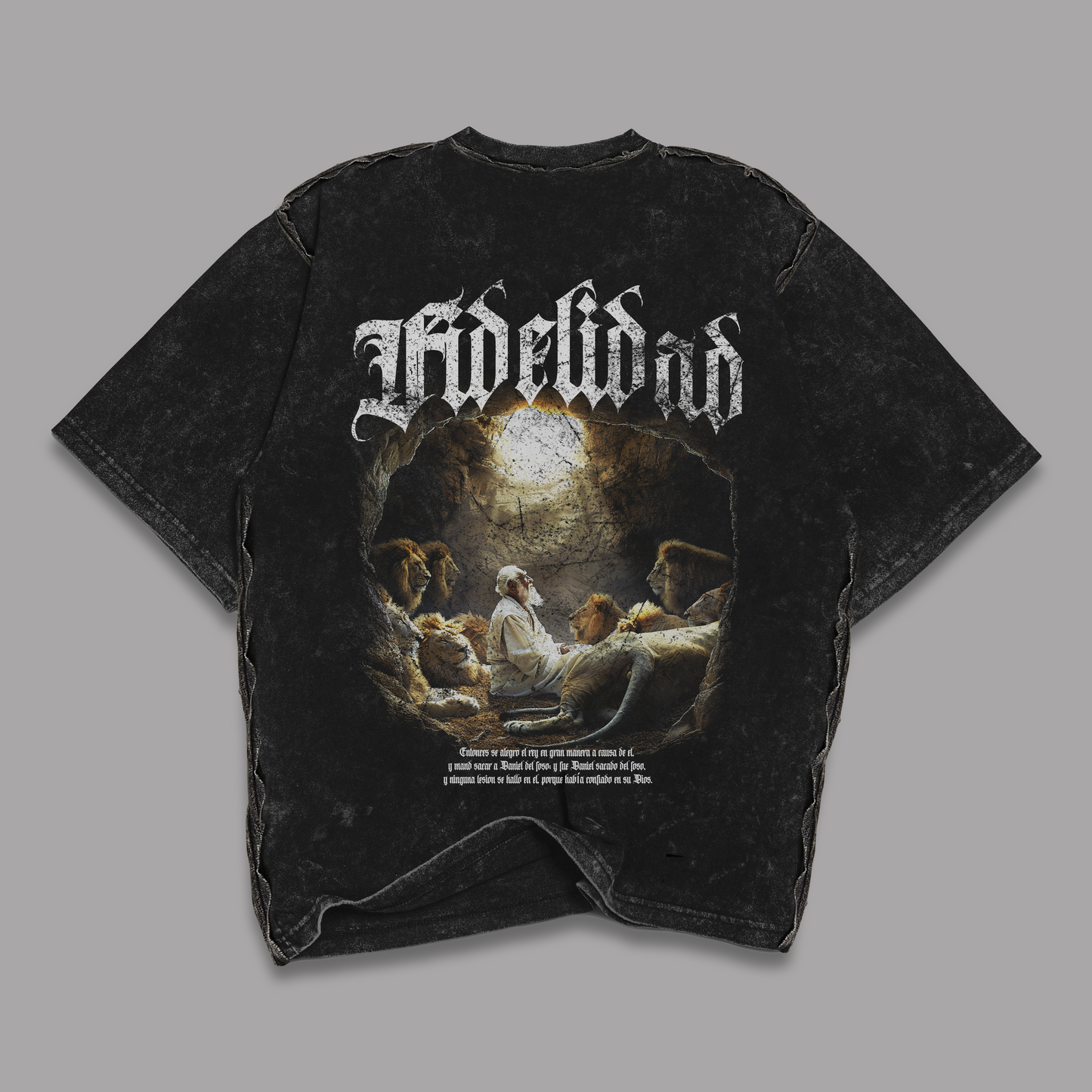 Tshirt Stonewash Distressed "FIDELIDAD" (Fit Relaxed)