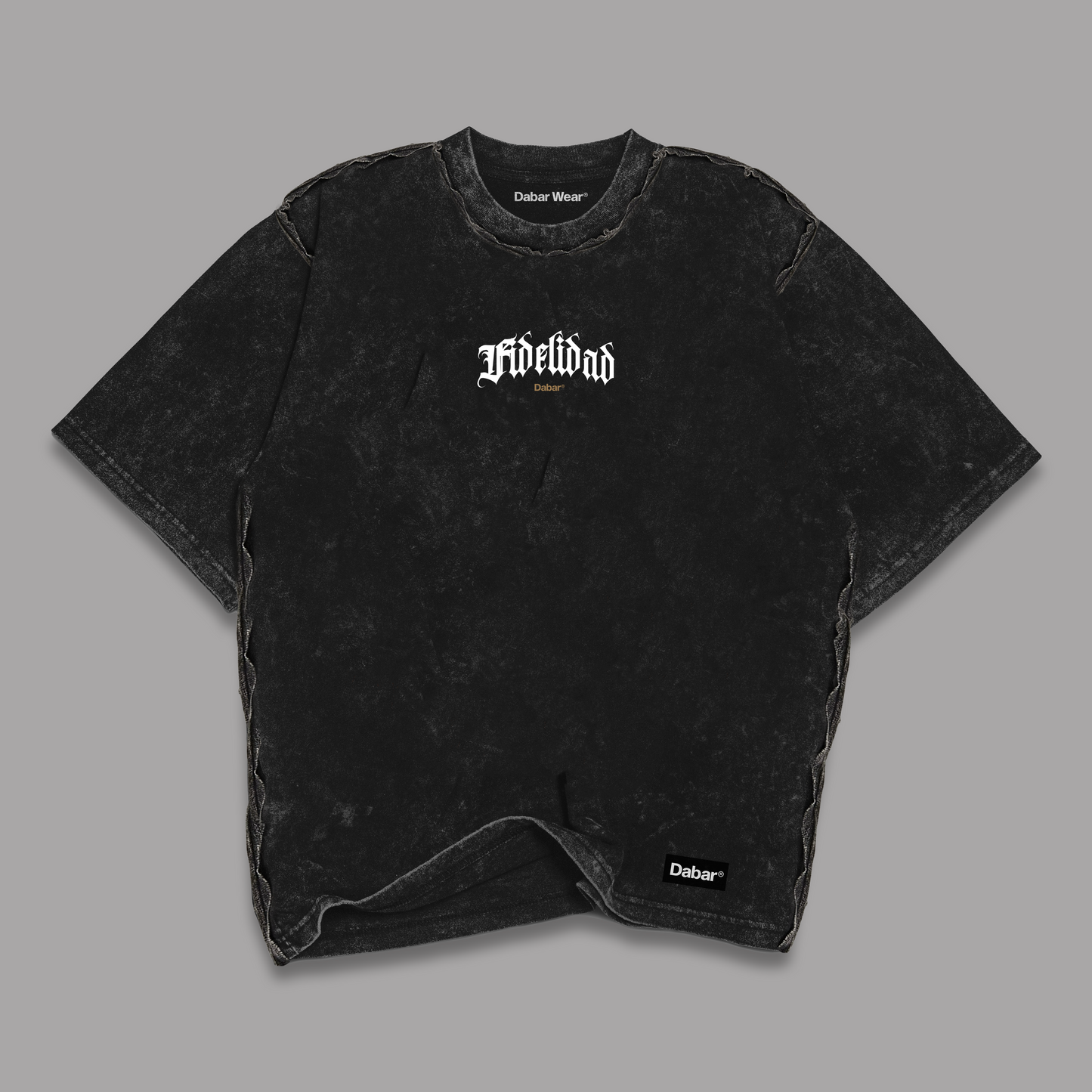 Tshirt Stonewash Distressed "FIDELIDAD" (Fit Relaxed)