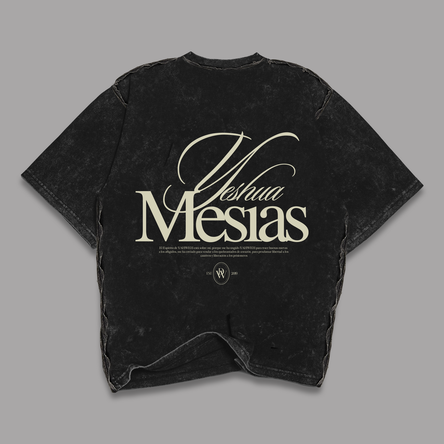 Tshirt Stonewash Distressed "MESIAS" (Fit Relaxed)