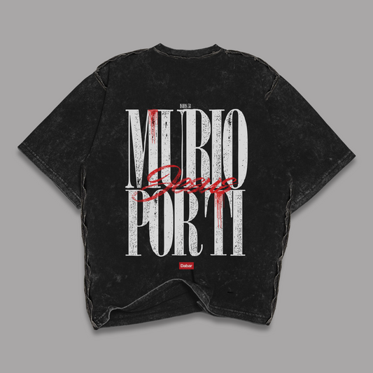 Tshirt Stonewash Distressed "MURIO POR TI" (Fit Relaxed)